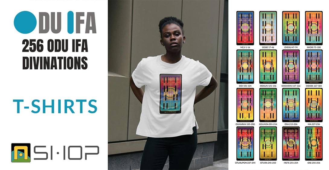 afunjashop.com | 256 Odu Ifa Divination Cards T-Shirts